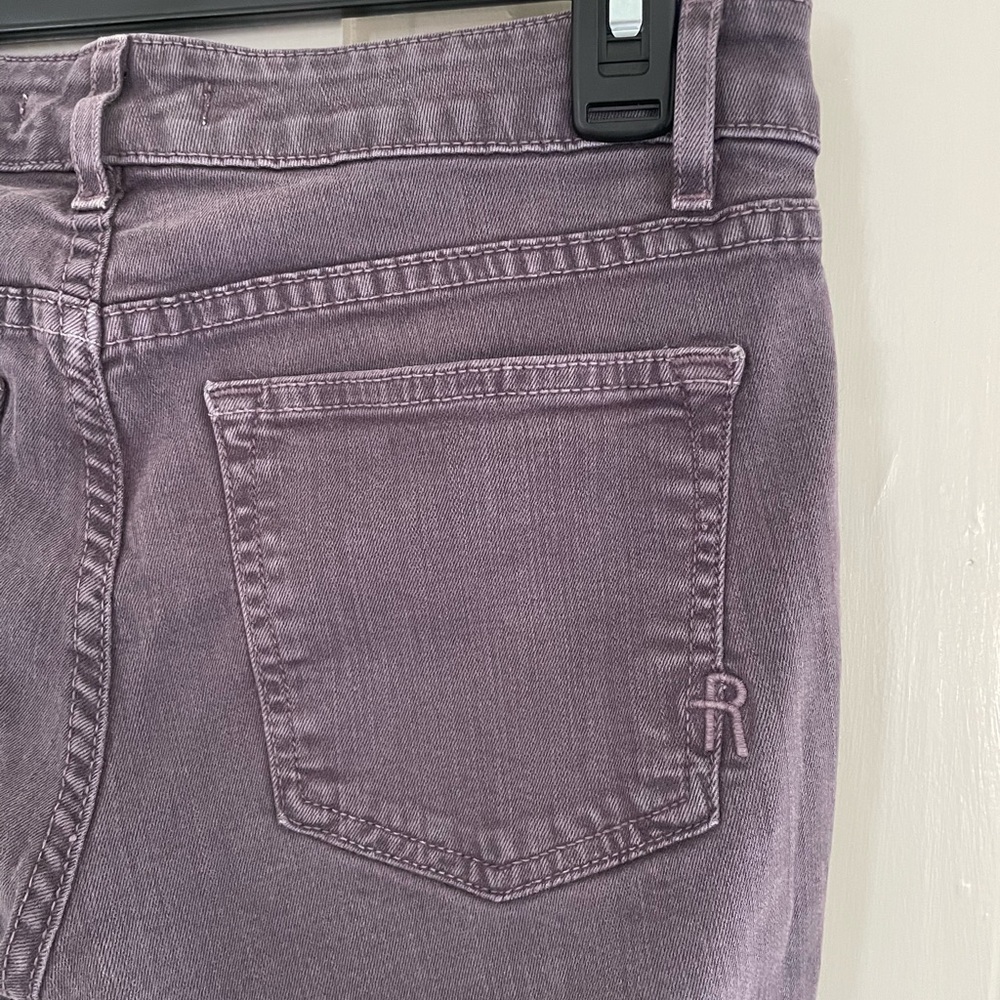 Rich & Skinny Dark Gray Washed Purple Jeans Grunge Punk Faded Comfy Casual Cute - Picture 7 of 7